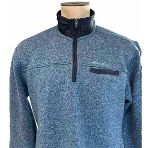 Eddie Bauer Blue Fleece Sweater Men’s Large Outdoor